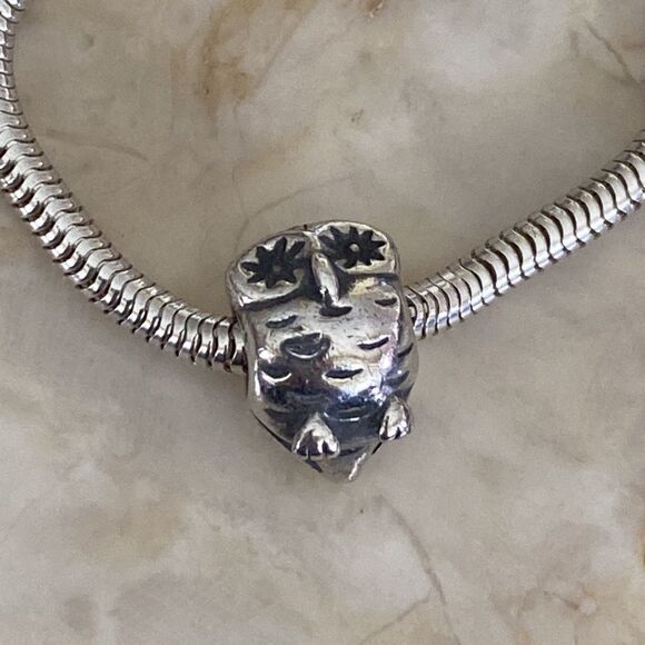 Pandora Wise Studious Owl Sterling Silver Charm Bead - Picture 1 of 5